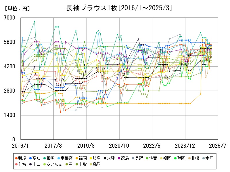 長袖ブラウス1枚