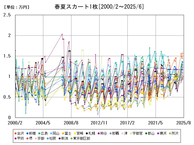 春夏スカート1枚