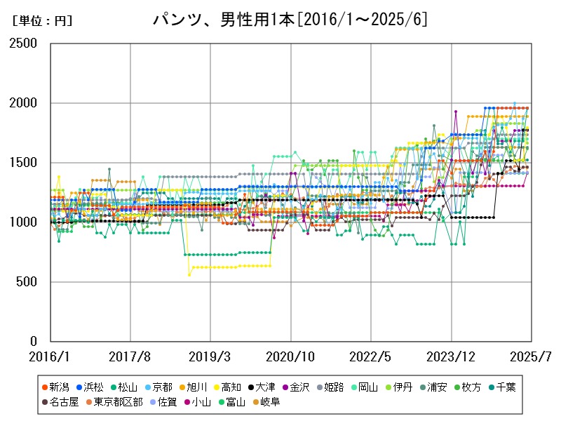 パンツ、男性用1本