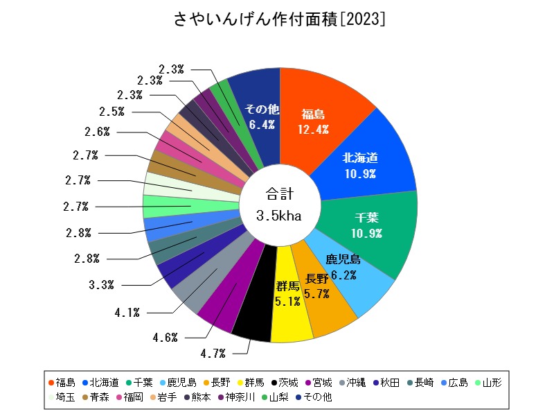 さやいんげん作付面積