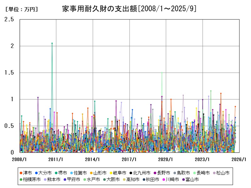 家事用耐久財の支出額